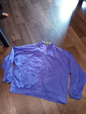 Vintage 90s Puma Purple Jacket with Pink Zipper Sz L